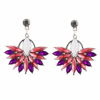 Flower Crystal Earrings - Bean Concept - Etsy
