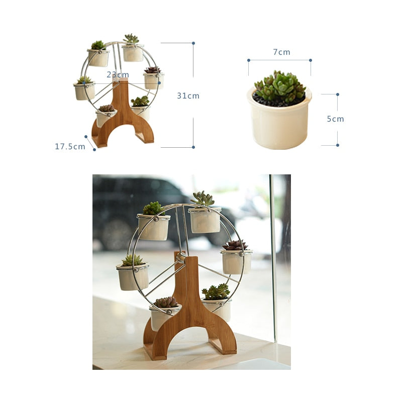 Set of Ferris Wheel Flower Plant Pots - Bean Concept - Etsy