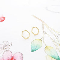 Hive Hexagon Stud Earrings - Bean Concept - Etsy