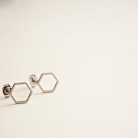 Hive Hexagon Stud Earrings - Bean Concept - Etsy