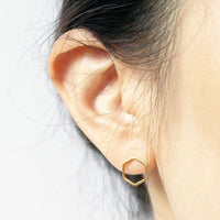 Hive Hexagon Stud Earrings - Bean Concept - Etsy