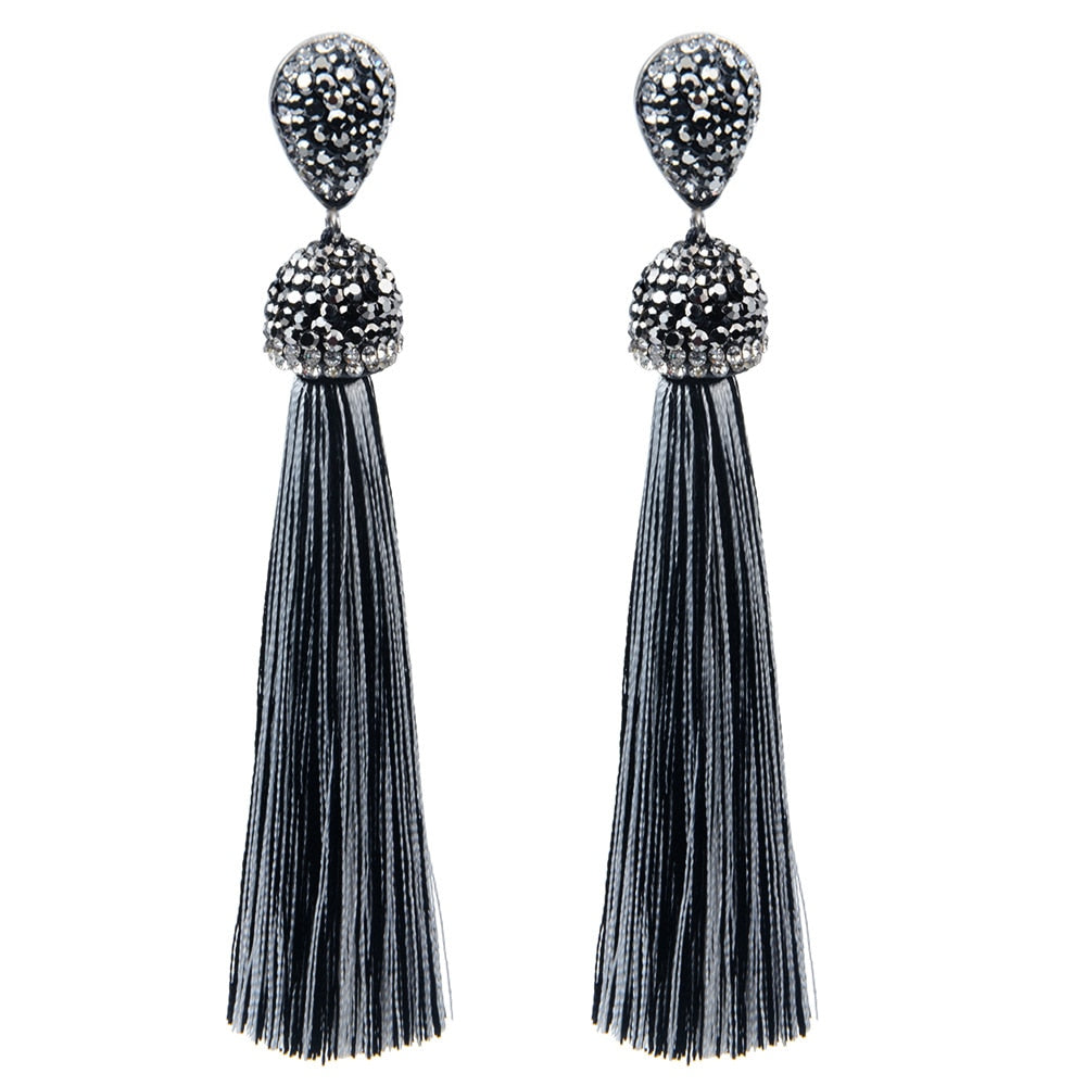 Long Tassel Earrings - Bean Concept - Etsy