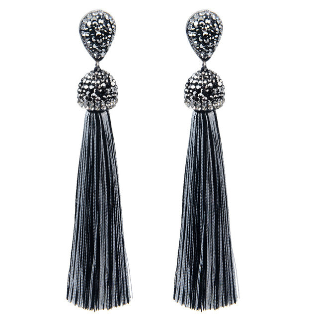 Long Tassel Earrings - Bean Concept - Etsy
