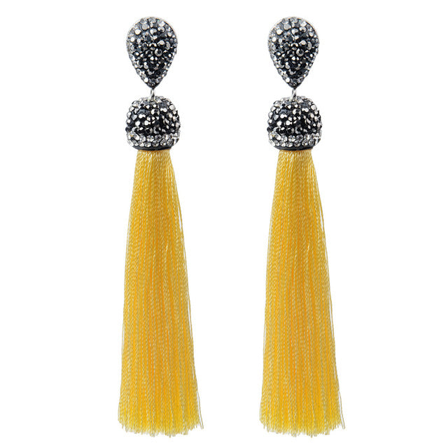 Long Tassel Earrings - Bean Concept - Etsy