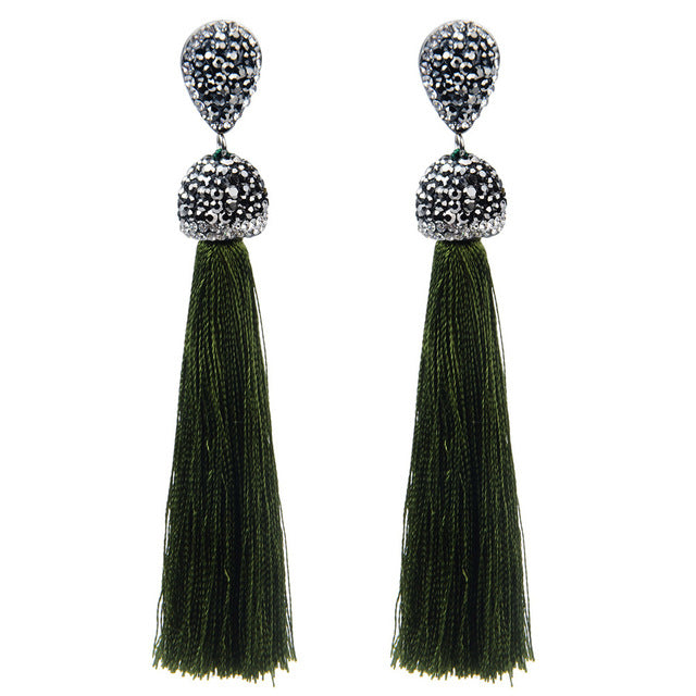 Long Tassel Earrings - Bean Concept - Etsy