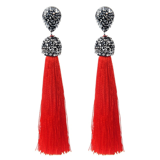 Long Tassel Earrings - Bean Concept - Etsy