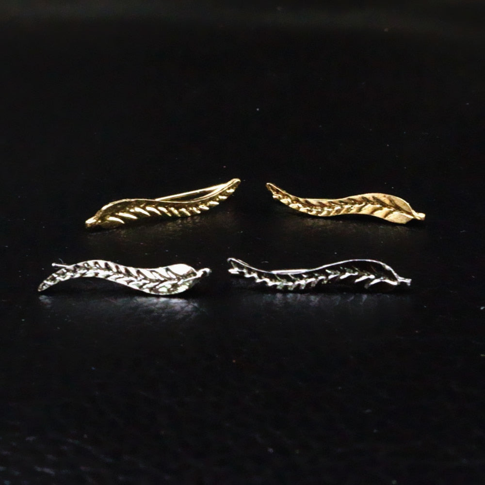 Leaf Stud Earrings - Bean Concept - Etsy
