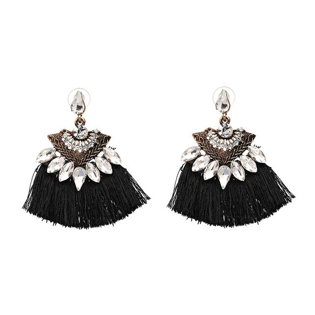 Bohemian Tassel Dangle Drop Earrings - Bean Concept - Etsy
