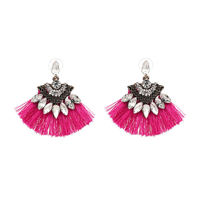 Bohemian Tassel Dangle Drop Earrings - Bean Concept - Etsy