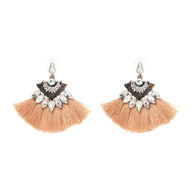 Bohemian Tassel Dangle Drop Earrings - Bean Concept - Etsy