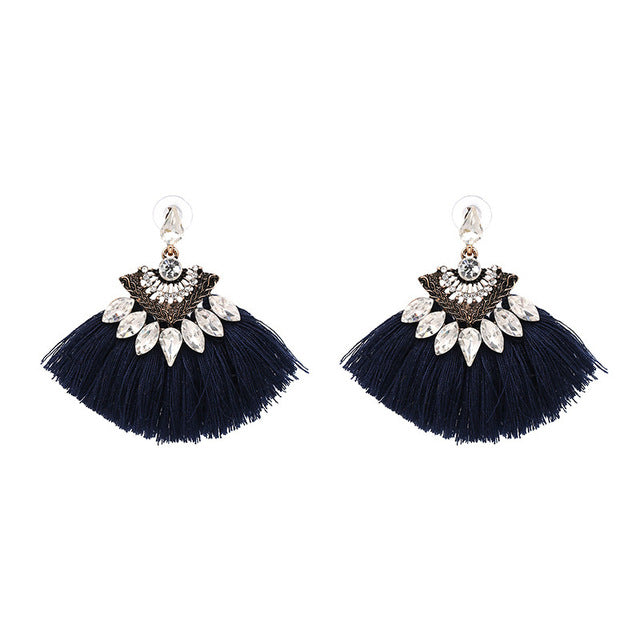 Bohemian Tassel Dangle Drop Earrings - Bean Concept - Etsy
