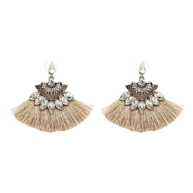 Bohemian Tassel Dangle Drop Earrings - Bean Concept - Etsy