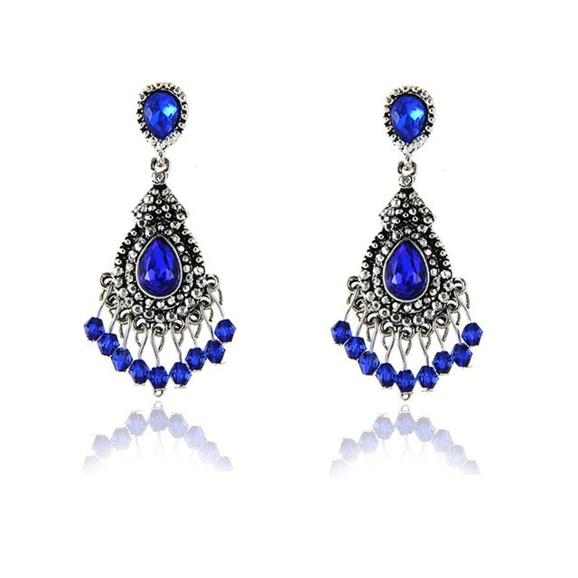 Crystal Gem Statement Earrings - Bean Concept - Etsy