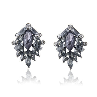 Crystal Gem Statement Earrings - Bean Concept - Etsy