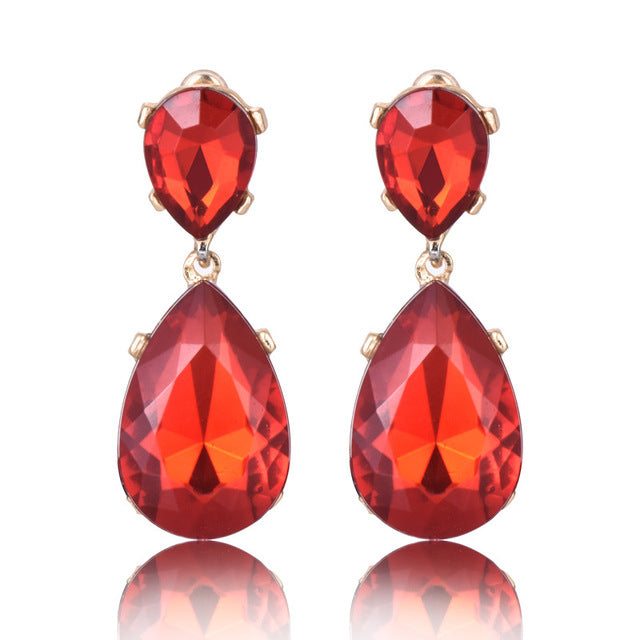 Crystal Gem Statement Earrings - Bean Concept - Etsy
