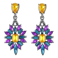 Crystal Gem Statement Earrings - Bean Concept - Etsy