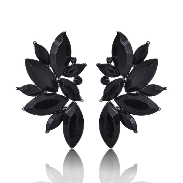 Crystal Gem Statement Earrings - Bean Concept - Etsy