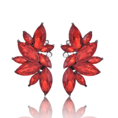 Crystal Gem Statement Earrings - Bean Concept - Etsy
