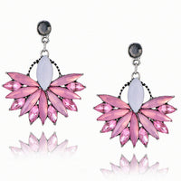Crystal Gem Statement Earrings - Bean Concept - Etsy