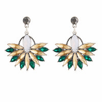 Crystal Gem Statement Earrings - Bean Concept - Etsy