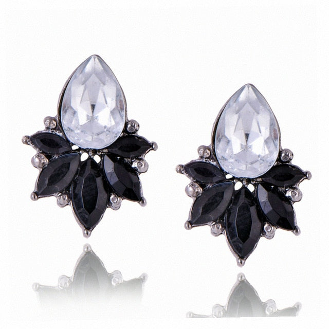 Crystal Gem Statement Earrings - Bean Concept - Etsy