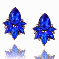 Crystal Gem Statement Earrings - Bean Concept - Etsy