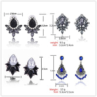 Crystal Gem Statement Earrings - Bean Concept - Etsy