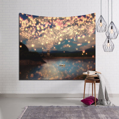 Lantern Night Wall Tapestry - Bean Concept - Etsy