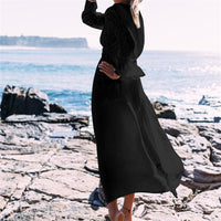 Boho Long Dress with Lace Sleeves - Bean Concept - Etsy