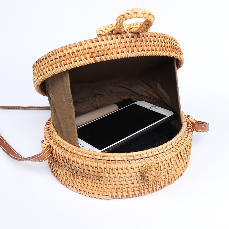 Round Straw Bag - Bean Concept - Etsy