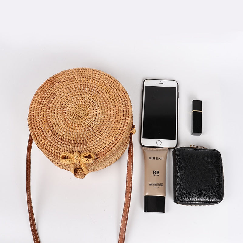 Round Straw Bag - Bean Concept - Etsy