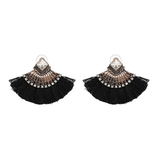 Bohemian Tassel Dangle Drop Earrings - Bean Concept - Etsy