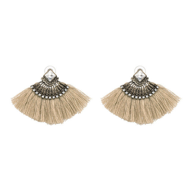 Bohemian Tassel Dangle Drop Earrings - Bean Concept - Etsy