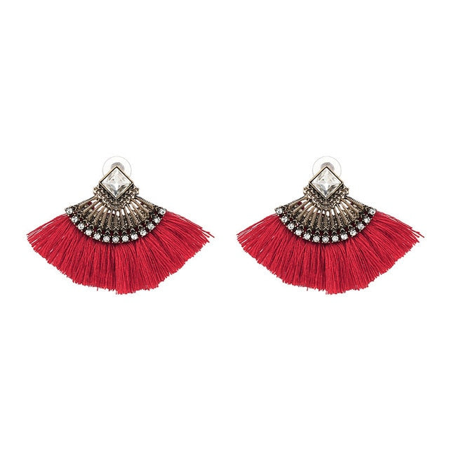 Bohemian Tassel Dangle Drop Earrings - Bean Concept - Etsy