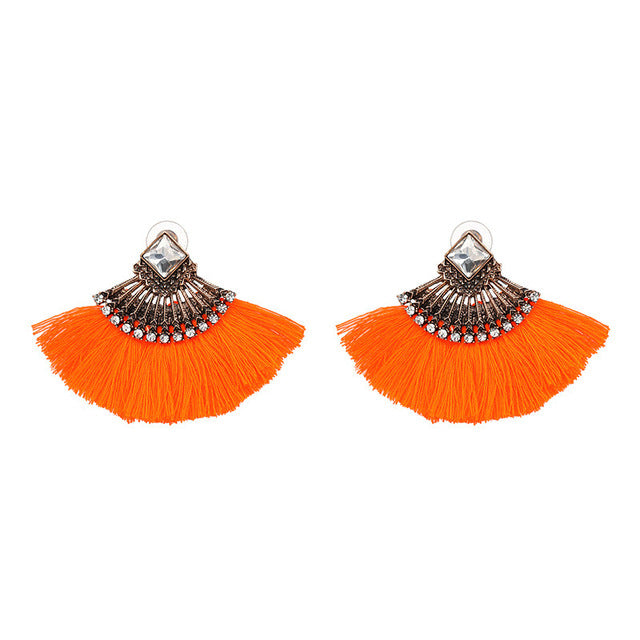Bohemian Tassel Dangle Drop Earrings - Bean Concept - Etsy