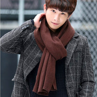 Long Solid Color Knitted Scarf - Bean Concept - Etsy