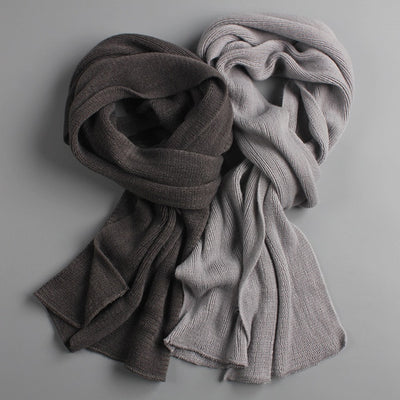 Long Solid Color Knitted Scarf - Bean Concept - Etsy