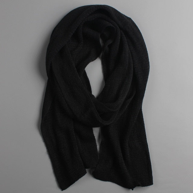Long Solid Color Knitted Scarf - Bean Concept - Etsy
