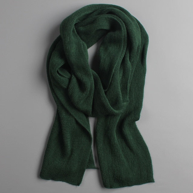 Long Solid Color Knitted Scarf - Bean Concept - Etsy