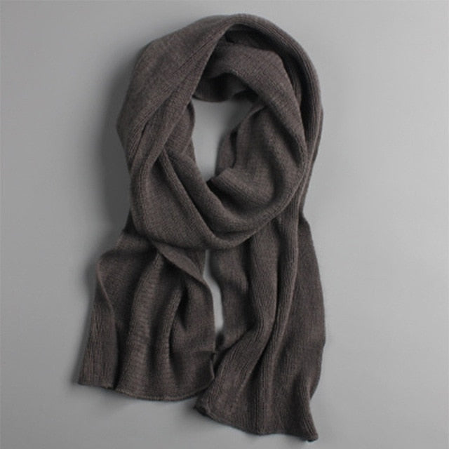 Long Solid Color Knitted Scarf - Bean Concept - Etsy