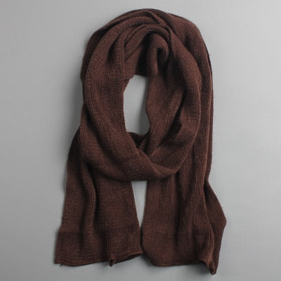 Long Solid Color Knitted Scarf - Bean Concept - Etsy