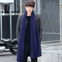 Long Solid Color Knitted Scarf - Bean Concept - Etsy