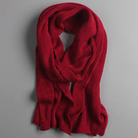 Long Solid Color Knitted Scarf - Bean Concept - Etsy