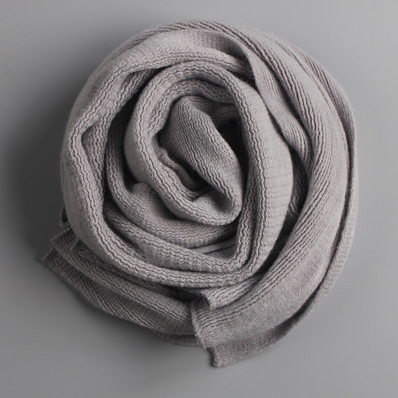 Long Solid Color Knitted Scarf - Bean Concept - Etsy