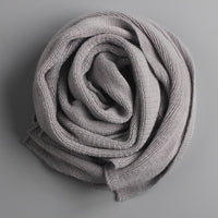 Long Solid Color Knitted Scarf - Bean Concept - Etsy