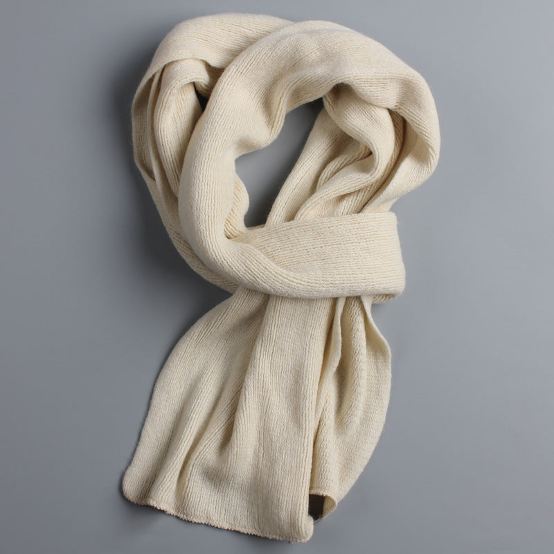 Long Solid Color Knitted Scarf - Bean Concept - Etsy