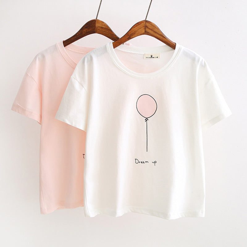 Dream Up Letter Balloon T Shirt - Bean Concept - Etsy