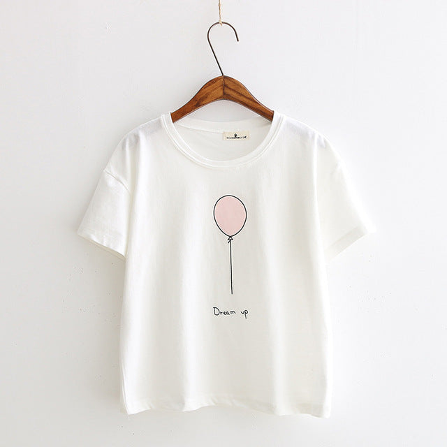 Dream Up Letter Balloon T Shirt - Bean Concept - Etsy