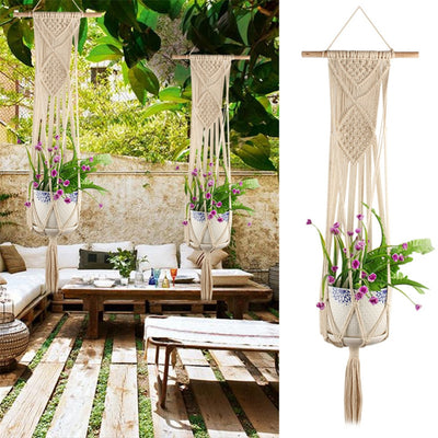 Knotted Plant Pot Hanger - Bean Concept - Etsy