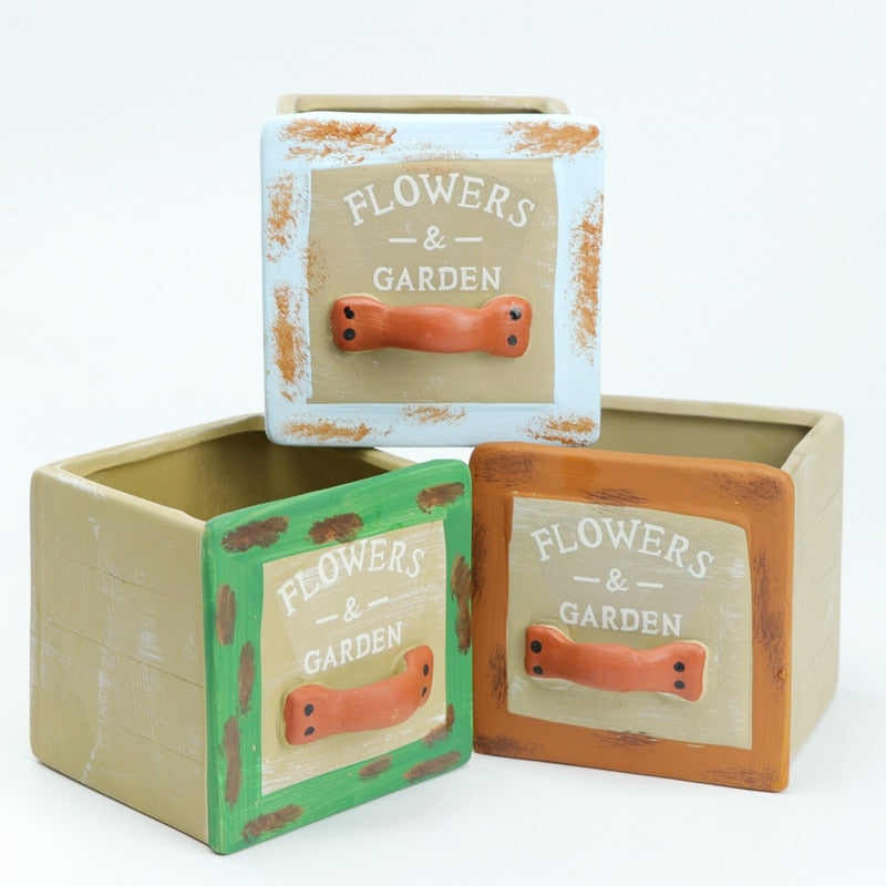 Set of 3 Vintage Succulent Plant Pots - Bean Concept - Etsy